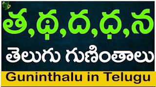 త థ ద ధ న గుణింతాలు  Tha Ttha Dha Dhda Na guninthalu How to write Telugu varnamala guninthalu