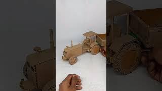 Cardboard tractor trolley easy #shorts #tractortrolley #viealshort