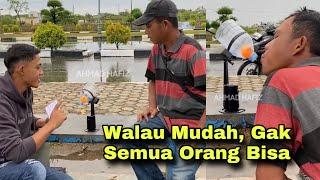 Tiup Bola Pingpongnya sampai keluar botol