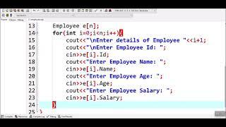 How to store and display the information of employees using structure in C++