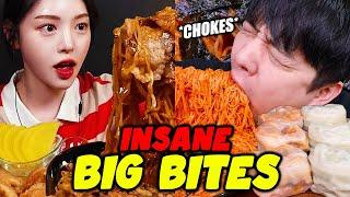 mukbangers do insane BIG BITES