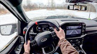 2023 Ford F-150 Raptor R - POV Snowy Off-road Drive Binaural Audio