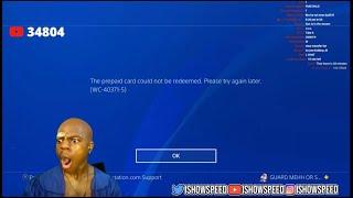 SOMEBODY STEALS ISHOWSPEED $500 PSN CODE AGAIN…