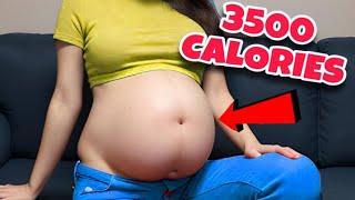 HOW MUCH FOOD Can a Woman Eat to GAIN WEIGHT? Food baby belly