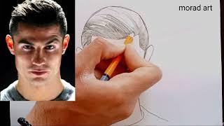 An easy and loving way to draw Cristiano Ronaldos face