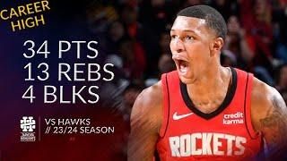 Jabari Smith Jr 34 pts 13 rebs 4 blks vs Hawks 2324 season