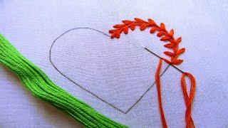 Hand Embroidery Amazing Heart Shape Embroidery Designs