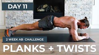 Day 11 15 Min DYNAMIC Plank & Twist Workout  Shredded 2 Week Ab Challenge