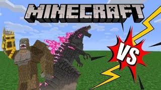 Godzilla Versus Kong Finght In Minecraft #minecraft