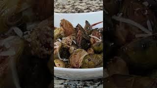 Balsamic Brussel sprouts made in the crock pot So easy and delicious. #easyrecipes  #crockpot