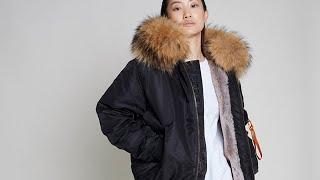 WOMENS ARCTIC ARMY BOMBER JACKET - BLACKNATURAL