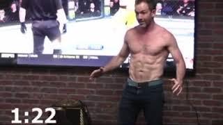 JRE Fight Companion Callen Takes his shirt off to prove he has a better body than Barberena
