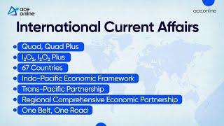 International Current Affairs  Group 1234 SIPCAEAEE  ACE Online & ACE Academy