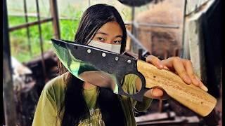 Making a finger ring knife from a leaf spring