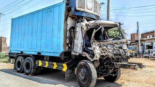 Hino Truck Huge Dangerous Accident Cabin Repairing And Fully Restoration