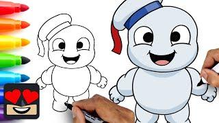 How To Draw Mini Stay Puft Marshmallow  Ghostbusters