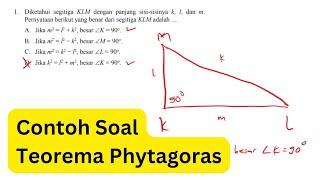 Contoh soal teorema Pythagoras lengkang dengan cara penyelesaiannya