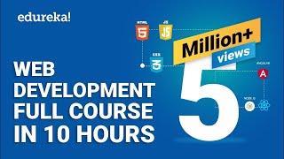Web Development Full Course - 10 Hours  Web Development Course Roadmap 2024  Edureka