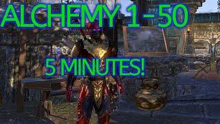 ESO HOW TO LEVEL ALCHEMY IN 5 MINUTES 1-50 - Flames of Ambition