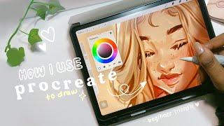 how i use procreate to draw  my digital art process ⁎⁺˳༚