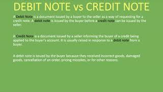 Debit Note vs Credit Note  Explained with Example