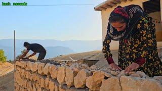 Nomadic Life Omid and Fatemeh’s Tireless Efforts to Build the Stone Wall in Alis Absence