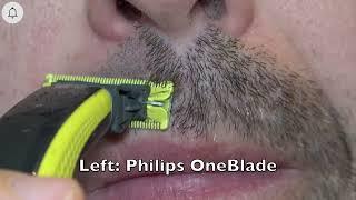 Philips OneBlade vs. Philips Prestige S9000  Up Close Shaving Comparison in 4