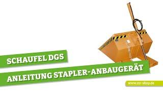 Schaufel Typ DGS von BAUER - Anleitung Stapleranbaugerät  mr-shop.de