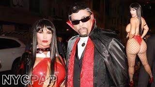 Ice -T and Coco arrive to Heidi Klums annual Halloween party in New York City 2022