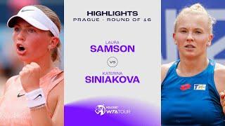 Laura Samson vs. Katerina Siniakova   2024 Prague Round of 16  WTA Match Highlights
