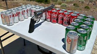 500 Smith And Wesson vs Soda Cans Can Soda Save Your Life ? 