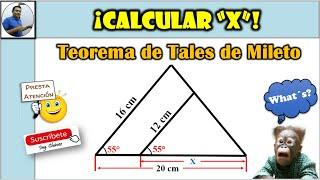 ​​​ TEOREMA DE TALES DE MILETO - Ejercicio Fácil ​​️