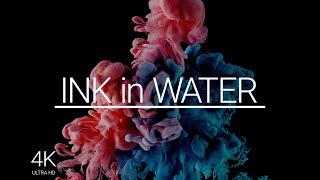 Ink in Water Abstract Slow Motion in 4K  Relaxing Ambience  Meditation Music