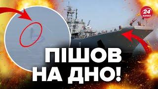 BREAKING Ukrainian UAVs sink Russian SHIP  Drones DESTROY vessel  EXPLOSIONS heard by all