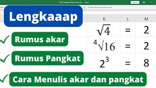 Lengkap Rumus Akar Rumus Pangkat dan Cara Menulis Akar Pangkat di Excel