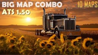 ATS Big Map Combo for 1.50 10 maps fixes connections * 7 minutes guide