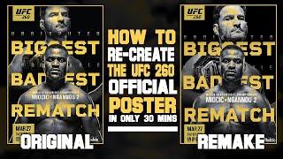 How To Re-Create The UFC 260 Poster In 30 Mins  Sports Design