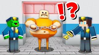 JJ and Mikey vs Prisoner BARRY ROBLOX CHALLENGE in Minecraft  Maizen animation