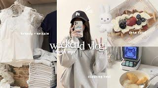 weekend vlog brandy and aritzia haul studying divoom speaker good food