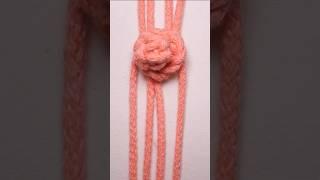 How to make Macrame Rose Knot from Berry Knot +🫐 #knots #macrame #shorts