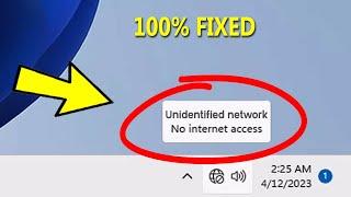 Fix unidentified network No internet access on windows 11 10  How To solve UNIDENTIFIED NETWORK ️