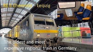 OLDEST TRAIN GERMANY? TRIP REPORT  RE 6  Chemnitz Hbf to Leipzig Hbf  RE 6 MRB  MRB  1st class