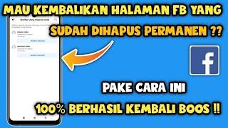 Cara mengembalikan Halaman facebook Yang telah dihapus 2024  Cara kembalikan halaman facebook