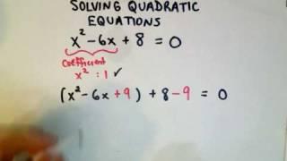  Completing the Square - Solving Quadratic Equations 
