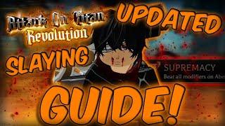 AOT Revolution UPDATED Titan Slaying GUIDE Hordes & Tips