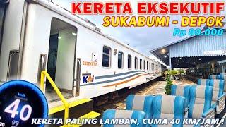 TRIP KERETA API SUKABUMI DEPOK TERNYAMAN  Naik KA PANGRANGO EKSEKUTIF - KRL Bogor Terbaru 2023