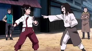 Neji uses the byakugan to see Tentens underwear