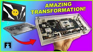 Transform a BROKEN TOSHIBA LAPTOP into a DESKTOP Super Cool Computer DIY