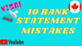 10 Bank Statement Mistakes you should NEVER make for high visa approval