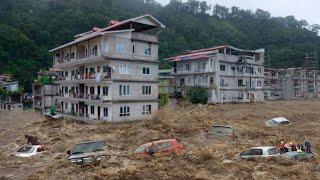 Pattaya Chiang Mai Today Severe Flooding Submerged Road Houses in Thailand